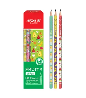 مداد مشکی گرد 12 عددی طرح میوه ای کد: 3048 | آریا |6260297130482