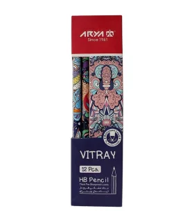 مداد مشکی گرد 12 عددی طرح ویترای کد: 3042 | آریا |6260297130420