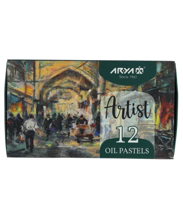 پاستل 12 رنگ جعبه مقوایی آرتیست آریا کد: 2601 | آریا |6260297126010