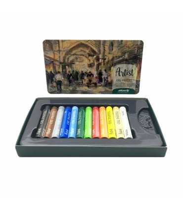 پاستل 12 رنگ جعبه مقوایی آرتیست آریا کد: 2601 | آریا |6260297126010