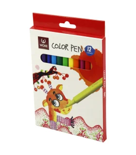 ماژیک 12 رنگ جعبه مقوایی ووک کد: 623-12 | ووک |843476162328