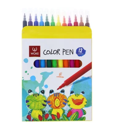 ماژیک 12 رنگ جعبه مقوایی ووک کد: 623-12 | ووک |843476162328