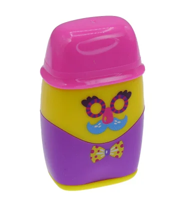 تراش پاکن 2 سوراخ مخزن دار طرح آدمک اسکول فنس کد: FA92653 | اسکول فنس |6941288713999