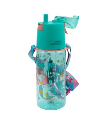 قمقمه 580 میل نی دار اسپری دار اسکول فنس طرح پری دریایی کد: FA9346 | اسکول فنس |55005274