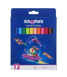 ماژیک 12 رنگ جعبه مقوایی اسکول فنس کد: FA9271 | اسکول فنس |6930491402028