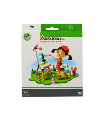 مداد رنگی 24 رنگ جعبه مقوایی آدمیرال کد: 761C | آدمیرال |6263071200210