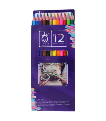 مداد رنگی 12 رنگ جعبه مقوایی ام کیو | MQ |6260000280930