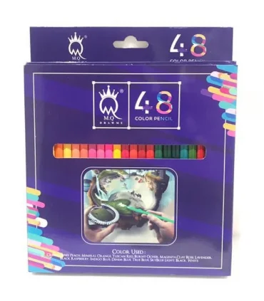 مداد رنگی 48 رنگ جعبه مقوایی ام کیو | MQ |6260000280961