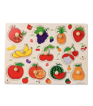 پازل چوبی 1 تکه دکمه دار میوه ها چی چینک | متفرقه |5591022301234