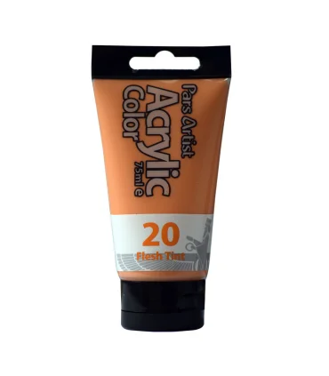 رنگ اکرولیک ساده 75 میل (صورتی کالباسی) کد: 20 | پارس آرتیست |5591022301676