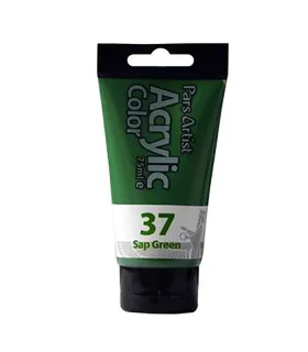 رنگ اکرولیک ساده 75 میل (سبز تیره) کد: 37 | پارس آرتیست |5591022301681