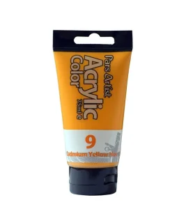 رنگ اکرولیک ساده 75 میل (زرد کادمیوم) کد: 9 | پارس آرتیست |5591022301671