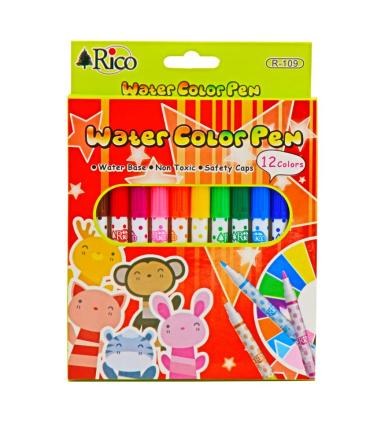 ماژیک 12 رنگ جعبه مقوایی ریکو کد: R-109 | ریکو |6930126785823