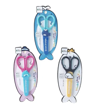 قیچی تیغه فلزی غلاف دار ریکو کد: R-345-3 | ریکو |6974185296364