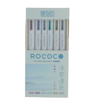 ماژیک هایلایتر باریک 6 رنگ کد: HP7380B |  |6924701975945