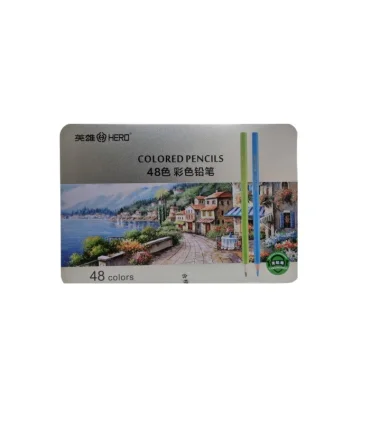 مداد رنگی 48 رنگ جعبه فلزی هیرو کد: 776-48B | |6935295025114