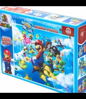 پازل 100 تکه کینگ طرح سوپر ماریو آبی کد:8041 | جواهری |55003304