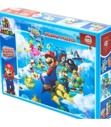 پازل 100 تکه کینگ طرح سوپر ماریو آبی کد:8041 | جواهری |55003304