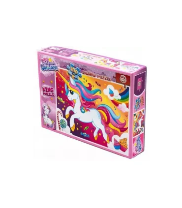 پازل 100 تکه کینگ طرح یونیکورن سفید کد 8041 | کینگ |55003296