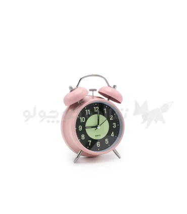 ساعت رومیزی فلزی شماطه دار شب تاب کد: 668 | متفرقه |55008042