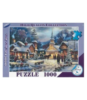پازل 1000 تکه طرح دهکده برفی رینگ کد: 0358 | رینگ |55005854
