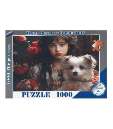 پازل 1000 تکه طرح دختر و سگ رینگ کد: 0355 | رینگ |55005851