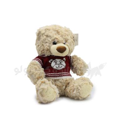 عروسک پولیشی خرس لباس دار نشسته 20 سانت کد: 4 | پولیشی | شازده کوچولو