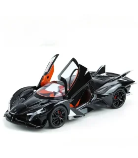 ماشین فلزی 1:24 آپو پروژکت دودزا شارژی رنگ مشکی ک: B2438