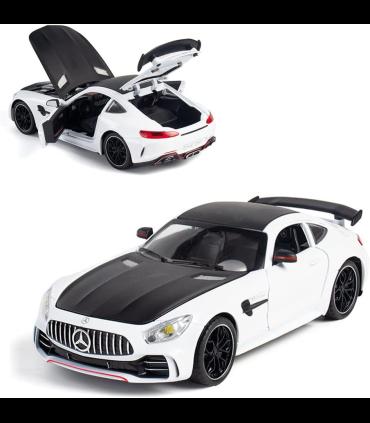 ماشین فلزی 1:24 مرسدس AMG GTR دودزا رنگ سفید  | ماشین بازی | شازده کوچولو