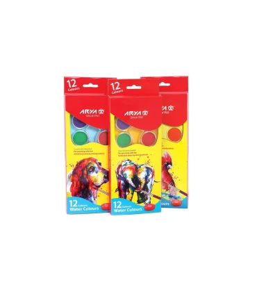 آبرنگ 12 رنگ حرفه ای آریا کد: 5005
