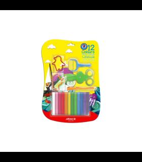 خمیر بازی 12 رنگ روکارتی با وسایل آریا کد: 1022