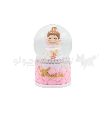 گوی بزرگ موزیکال پمپی چرخان طرح دختر بالرین