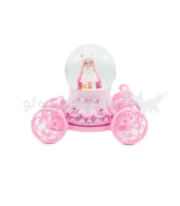 گوی بزرگ موزیکال پمپی چرخان کالسکه ای طرح دختر گربه دار