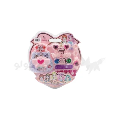 ست آرایشی و طراحی ناخن طرح قلب طلقی کد: 1688-8830