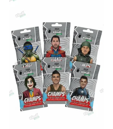 بسته کیمدی فوتبال 2026 Champs- پک 6 تایی ویژه کلکسیونر های نقره ای