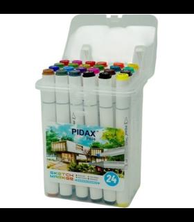 ماژیک راندو دو سر ۲۴ رنگ PIDAX P-824