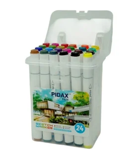 ماژیک راندو دو سر ۲۴ رنگ PIDAX P-824