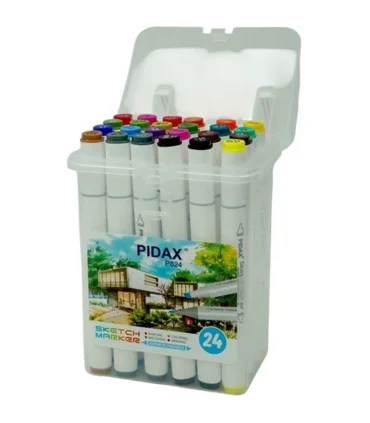 ماژیک راندو دو سر ۲۴ رنگ PIDAX P-824