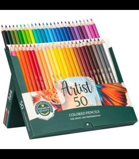 مداد رنگی 50 رنگ آریا آرتیست - لوازم تحریر حرفه‌ای