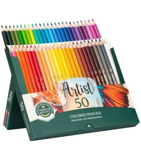 مداد رنگی 50 رنگ آریا آرتیست - لوازم تحریر حرفه‌ای