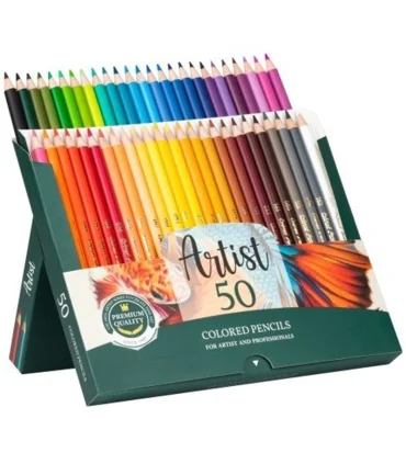مداد رنگی 50 رنگ آریا آرتیست - لوازم تحریر حرفه‌ای