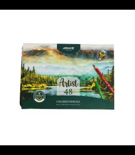مداد رنگی آریا آرتیست 48 رنگ جعبه فلزی