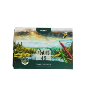 مداد رنگی آریا آرتیست 48 رنگ جعبه فلزی