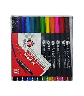 ماژیک وایت برد 12 رنگ باریک کیسر مدل SK 880