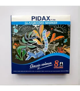 ماژیک گلس برد 8 رنگ PIDAX مدل P-760