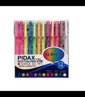 روان نویس 12 رنگ فسفری PIDAX مدل P-940