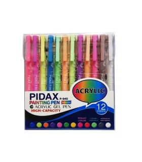 روان نویس 12 رنگ فسفری PIDAX مدل P-940