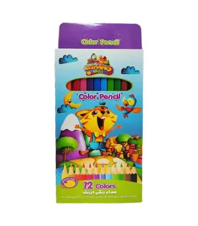 مداد رنگی 12 رنگ ارژنگ با جعبه مقوایی