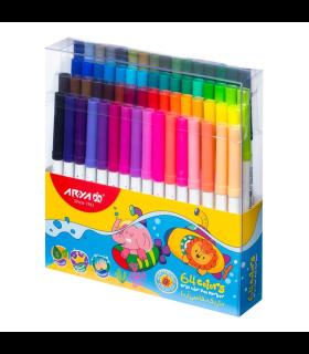 ماژیک 64 رنگ آریا با جعبه طلقی