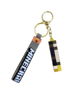 جاکلیدی سیلیکونی مشعل ماینکرافت با چراغ